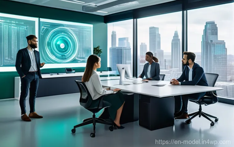 인간 AI 협력의 필수 요소 - **Prompt: "Human-AI Partnership for Innovation"**
A bright, wide-angle shot of a futuristic, ope...